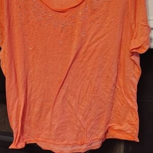Cato Pink and Orange Relaxed Short Sleeve Tee